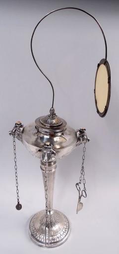 Angelo Giannotti Antique Italian Grand Tour Silver Oil Lamp by Angelo Giannotti C 1830 - 4386025