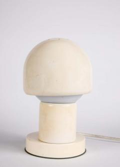 Angelo Lelii Lelli 1960s White Glass and Metal Table Lamp Attributed to Angelo Lelli for Arredoluce - 1672867