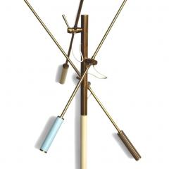 Angelo Lelii Triennale Floor Lamp by Arredoluce w Marble Base Italy 1950 - 4789436