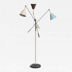 Angelo Lelii Triennale Floor Lamp by Arredoluce w Marble Base Italy 1950 - 4789788
