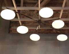 Angelo Lelli 1 of 2 Large Chrome and Glass Flush Mounts in the Manner of Angelo Lelli - 533617