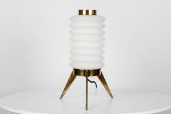 Angelo Lelli 1950s Angelo Lelli Glass and Brass Tripod Table Lamp for Arredoluce - 612090