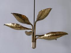 Angelo Lelli Lelii Angelo Lelii Hammered Perforated Brass Chandelier for Arredoluce Italy 1950s - 3998368