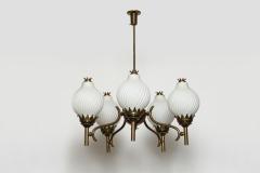 Angelo Lelli Lelii Angelo Lelii Nabore Corno for Arredoluce chandelier large - 3134477