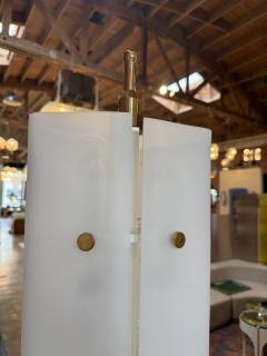 Angelo Lelli Lelii Angelo Lelii Opaline Glass floor Lamp Italy 1950 - 4749426