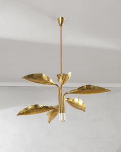 Angelo Lelli Lelii Angelo Lelii Pendant Lamp Model 12369 Brass Lacquered Metal 1951 - 4621791