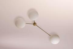 Angelo Lelli Lelii Angelo Lelii certified 3 Lune ceiling or wall light for Arredoluce Italy 1960s - 4205755
