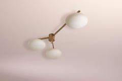 Angelo Lelli Lelii Angelo Lelii certified 3 Lune ceiling or wall light for Arredoluce Italy 1960s - 4205757
