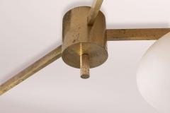 Angelo Lelli Lelii Angelo Lelii certified 3 Lune ceiling or wall light for Arredoluce Italy 1960s - 4205759