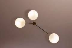 Angelo Lelli Lelii Angelo Lelii certified 3 Lune ceiling or wall light for Arredoluce Italy 1960s - 4205811
