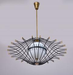Angelo Lelli Lelii Angelo Lelii for Arredoluce Rare and Exceptional Chandelier Italy 1950s - 4088294