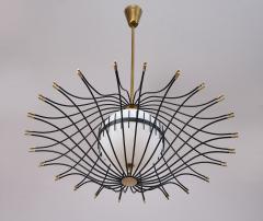Angelo Lelli Lelii Angelo Lelii for Arredoluce Rare and Exceptional Chandelier Italy 1950s - 4088300