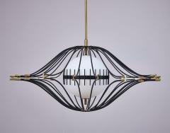 Angelo Lelli Lelii Angelo Lelii for Arredoluce Rare and Exceptional Chandelier Italy 1950s - 4088301