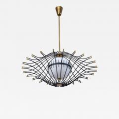 Angelo Lelli Lelii Angelo Lelii for Arredoluce Rare and Exceptional Chandelier Italy 1950s - 4185494