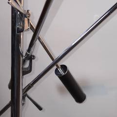 Angelo Lelli Lelii Angelo Lelli Arredoluce Model12128 Triennale Chrome Floor Lamp Italy 1950s - 4373945