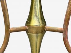 Angelo Lelli Lelii Angelo Lelli Italian Modern Brass Opal Glass Pendant light Italy 1950s - 4156431