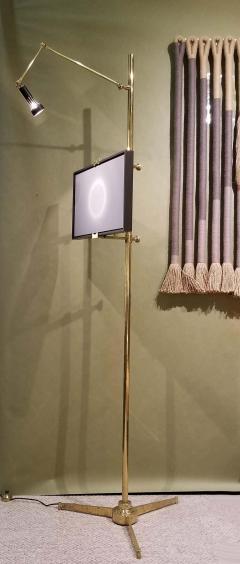 Angelo Lelli Lelii Arredoluce Easel Lamp by Angelo Lelli in Solid Brass 1950s - 1358434