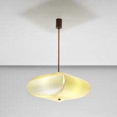 Angelo Lelli Lelii Ceiling lamp in brass and coloured perspex - 2290504