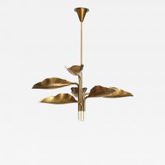 Angelo Lelli Lelii Hammered Brass Chandelier by Angelo Lelii for Arredoluce - 4720350
