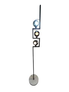 Angelo Lelli Lelii ITALIAN MODERNIST MAGNETIC ADJUSTABLE CHROME BALL FLOOR LAMP BY ANGELO LELLI - 4519333