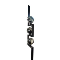 Angelo Lelli Lelii ITALIAN MODERNIST MAGNETIC ADJUSTABLE CHROME BALL FLOOR LAMP BY ANGELO LELLI - 4519334