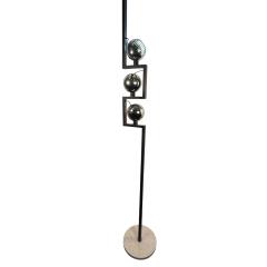 Angelo Lelli Lelii ITALIAN MODERNIST MAGNETIC ADJUSTABLE CHROME BALL FLOOR LAMP BY ANGELO LELLI - 4519340
