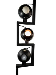 Angelo Lelli Lelii ITALIAN MODERNIST MAGNETIC ADJUSTABLE CHROME BALL FLOOR LAMP BY ANGELO LELLI - 4519342