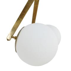 Angelo Lelli Lelii In The Style Of Angelo Lelli Opaline And Brass Pendant Lamp Wall Light Italy - 863964