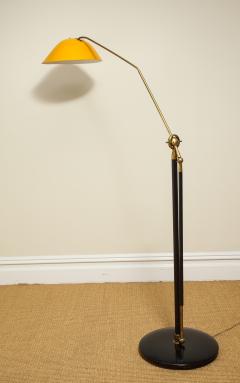 Angelo Lelli Lelii RARE STANDING LAMP WITH GOLDEN TOLE SHADE BY ANGELO LELII FOR ARREDOLUCE - 1832524