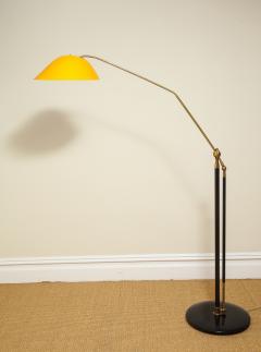 Angelo Lelli Lelii RARE STANDING LAMP WITH GOLDEN TOLE SHADE BY ANGELO LELII FOR ARREDOLUCE - 1832528