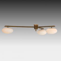 Angelo Lelli Lelii Rare Pair of Tre Lune Ceiling or Walll Lights by Angelo Lelii - 3497686