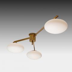 Angelo Lelli Lelii Rare Pair of Tre Lune Ceiling or Walll Lights by Angelo Lelii - 3497694