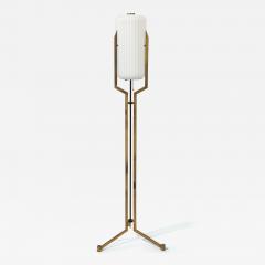 Angelo Lelli Lelii Rare Tripod Brass and Frosted Glass Floor Lamp by Angelo Lelii - 3744462