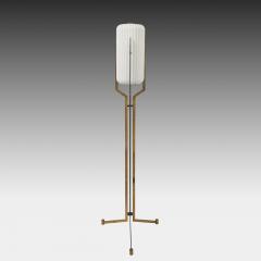 Angelo Lelli Lelii Rare Tripod Brass and Frosted Glass Floor Lamp by Angelo Lelii - 3748007