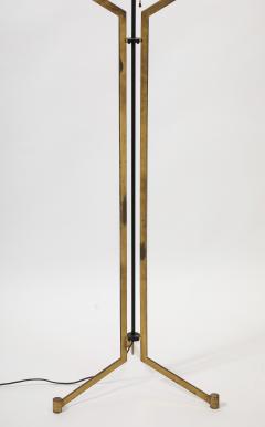 Angelo Lelli Lelii Rare Tripod Brass and Frosted Glass Floor Lamp by Angelo Lelii - 3748015