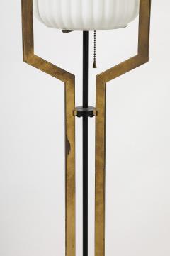 Angelo Lelli Lelii Rare Tripod Brass and Frosted Glass Floor Lamp by Angelo Lelii - 3748016