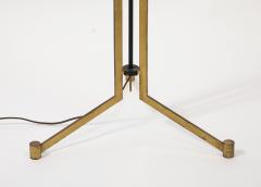 Angelo Lelli Lelii Rare Tripod Brass and Frosted Glass Floor Lamp by Angelo Lelii - 3748017