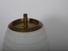 Angelo Lelli Lelii Table light brass marble and opaline glass Italy c1950 Att Angelo Lelii - 4444423