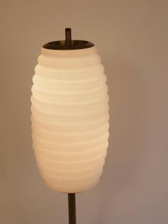 Angelo Lelli Lelii Table light brass marble and opaline glass Italy c1950 Att Angelo Lelii - 4444427