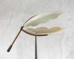 Angelo Lelli Lelii attr to Angelo Lelii for Arredoluce Floor Lamp with Two Diffusers - 4307991