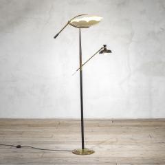 Angelo Lelli Lelii attr to Angelo Lelii for Arredoluce Floor Lamp with Two Diffusers - 4307996