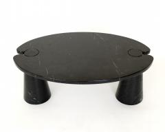 Angelo Mangiarotti ANGELO MANGIAROTTI BLACK MARQUINA MARBLE EROS ITALIAN OVAL COFFEE TABLE - 1896442