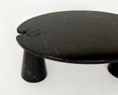 Angelo Mangiarotti ANGELO MANGIAROTTI BLACK MARQUINA MARBLE EROS ITALIAN OVAL COFFEE TABLE - 1896447