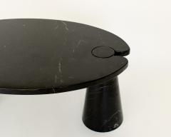 Angelo Mangiarotti ANGELO MANGIAROTTI BLACK MARQUINA MARBLE EROS ITALIAN OVAL COFFEE TABLE - 1896448