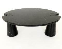 Angelo Mangiarotti ANGELO MANGIAROTTI BLACK MARQUINA MARBLE EROS ITALIAN OVAL COFFEE TABLE - 1896451