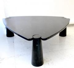 Angelo Mangiarotti ANGELO MANGIAROTTI BLACK MARQUINA MARBLE EROS TRIANGULAR COFFEE TABLE - 3293779