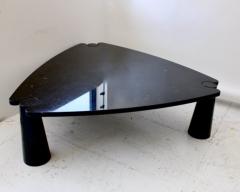 Angelo Mangiarotti ANGELO MANGIAROTTI BLACK MARQUINA MARBLE EROS TRIANGULAR COFFEE TABLE - 3293780