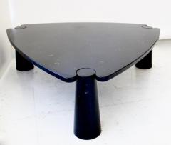 Angelo Mangiarotti ANGELO MANGIAROTTI BLACK MARQUINA MARBLE EROS TRIANGULAR COFFEE TABLE - 3293783