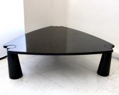 Angelo Mangiarotti ANGELO MANGIAROTTI BLACK MARQUINA MARBLE EROS TRIANGULAR COFFEE TABLE - 3293789