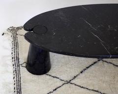 Angelo Mangiarotti ANGELO MANGIAROTTI EROS BLACK MARQUINA MARBLE OVAL COFFEE TABLE - 2843384